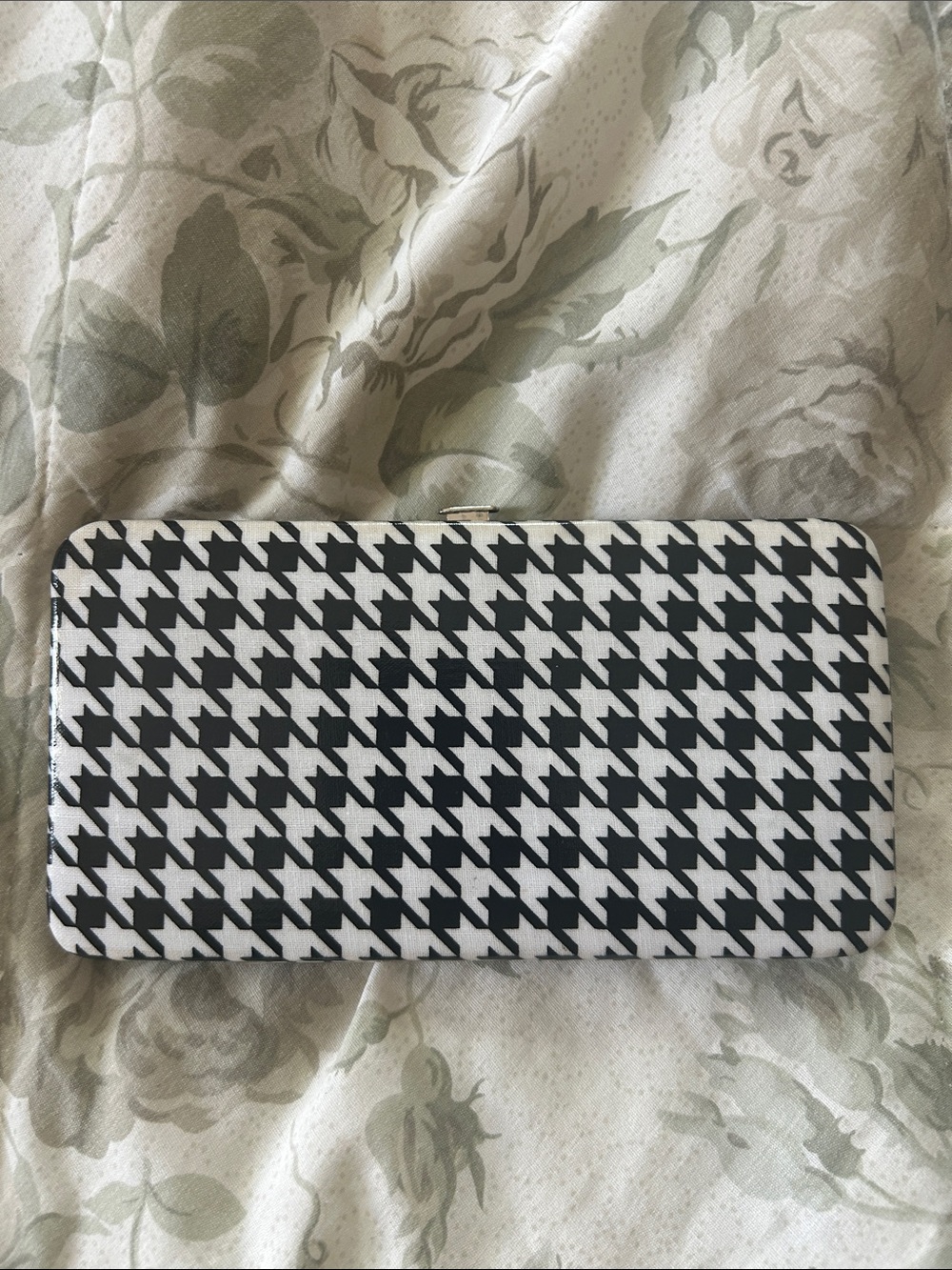 Mallory Clutch Black & White Houndstooth Wallet Case - Women Accessories